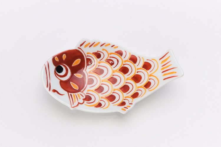 田森陶園 錦鯉のぼり ﾋｺﾞｲ 魚小付