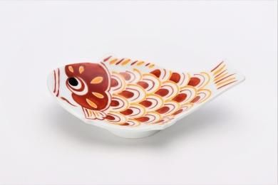 ☆田森陶園　錦鯉のぼり(ﾋｺﾞｲ) 魚小付