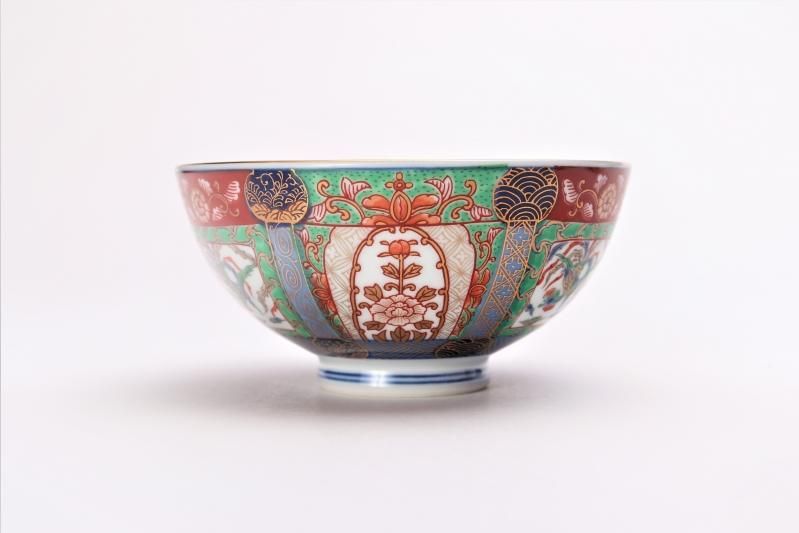 幸楽窯 錦渕呉須色絵山水茶碗