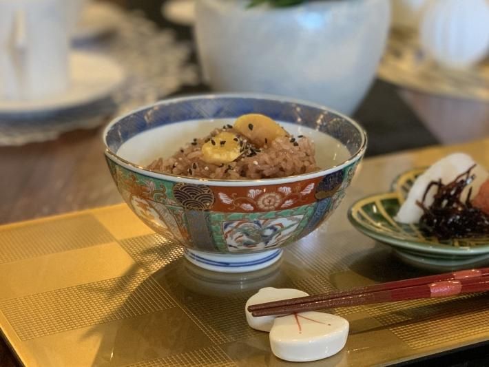 幸楽窯 錦渕呉須色絵山水茶碗