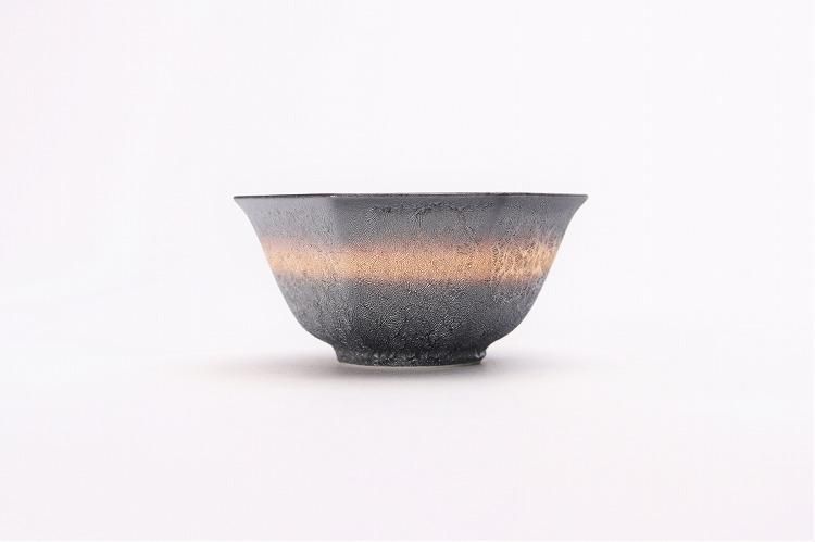 陶悦窯 晶金帯 七角小付