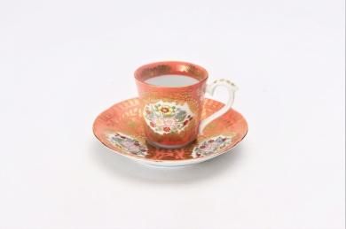 幸楽窯 錦色絵山水銘々皿