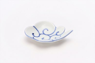 ☆伝平窯　筋斗雲(描き)　雲型豆小皿