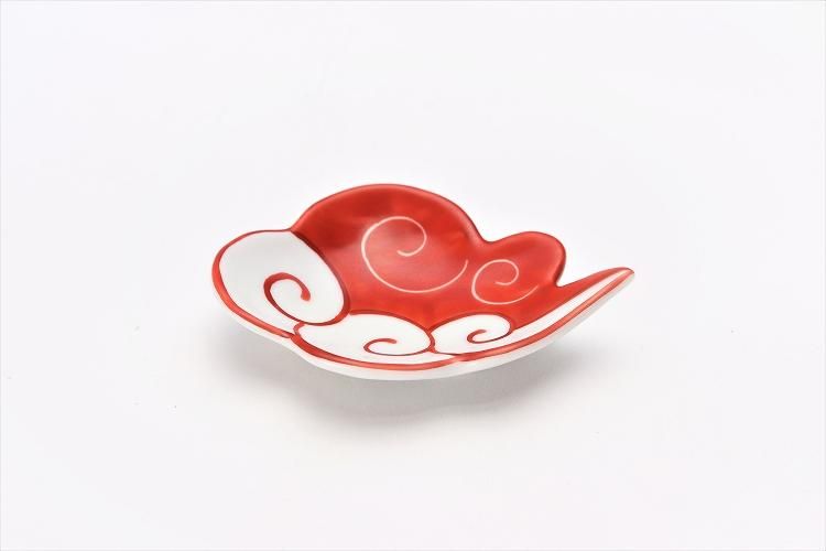 赤雲陶印入り赤雲窯　 青い陶器の皿 5枚セット 赤雲陶印入り赤雲窯 青い陶器の皿 5枚セット 赤