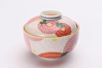 ☆幸楽窯　錦菊花尽くし　小蓋物