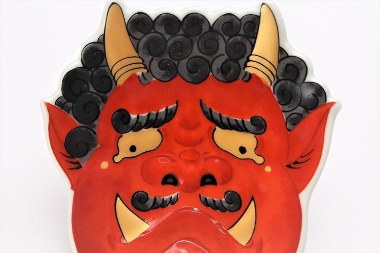幸楽窯 錦泣いた赤鬼銘々皿(小)