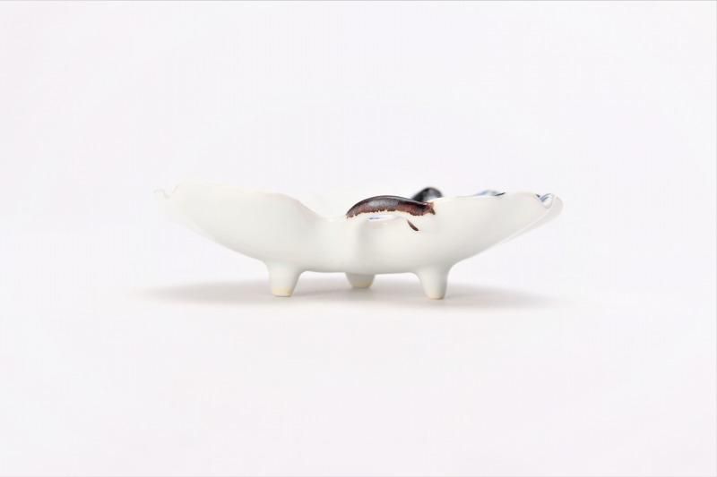 福泉窯 染付山水 ツワ型小付