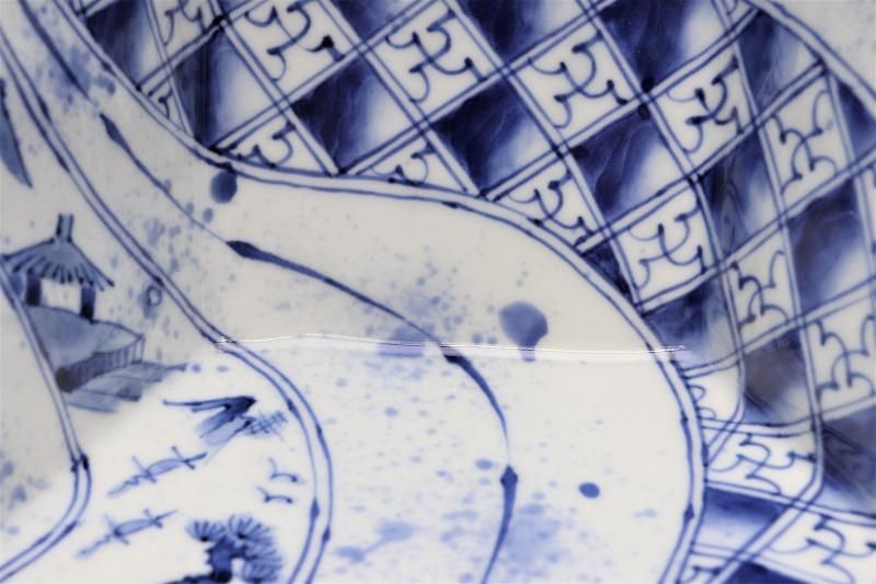 福泉窯　捻り鉢　中鉢　1点 楽天市場】【有田焼 福泉窯 染付変り絵捻り紋 角鉢(中)】有田焼