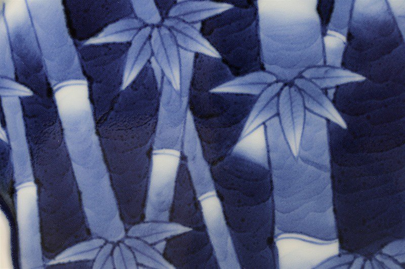 〇福泉窯×MARUKEIオリジナル　染付竹外濃　花型蓋物(2段) 画像サブ5