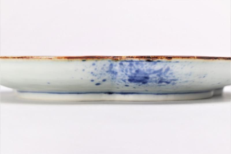 福泉窯×MARUKEIオリジナル 染付つたぶどう 花型8寸皿 福泉窯×MARUKEIオリジナル 染付つたぶどう 花型8寸皿