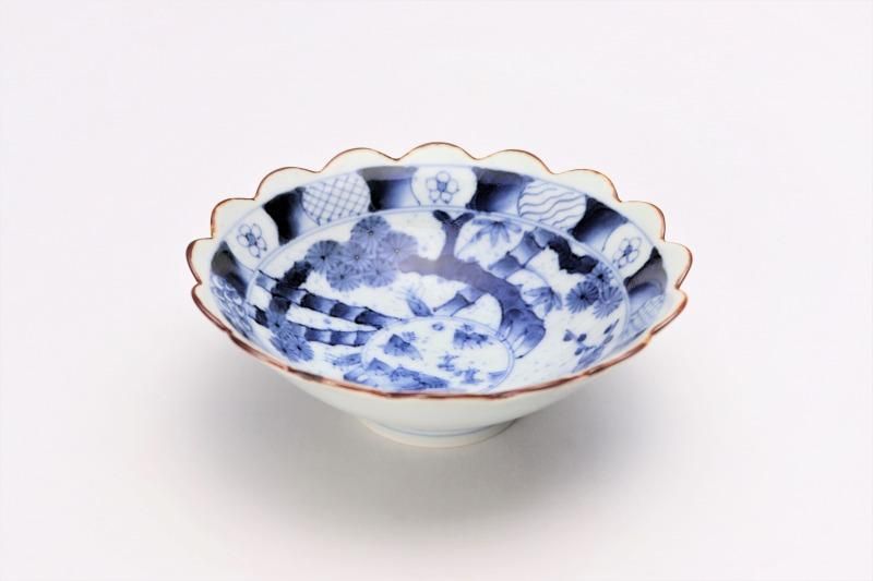 有田焼 福泉窯 染付松竹梅文 丸型小付 4個セット☆ 有田焼 福泉窯 染付松竹梅文 丸型小付 4個セット☆ 有田焼