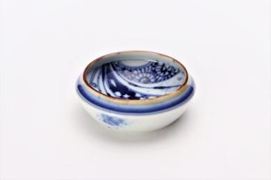 〇福泉窯×MARUKEIオリジナル　染付変り絵捻り紋　鉄鉢型千代口