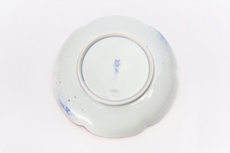 福泉窯　7寸皿 AS 福泉窯 七宝陽刻地紋 7寸皿 織部＆飴釉 | 芦屋貴兆陶家