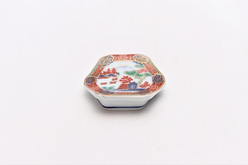 幸楽窯 錦色絵山水箸置