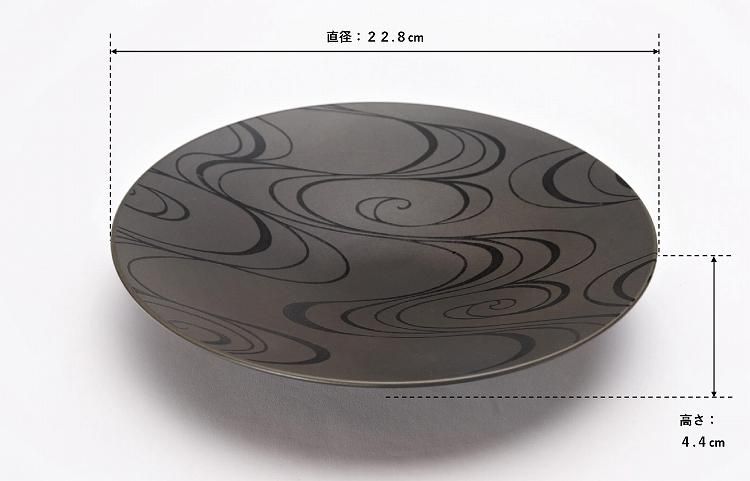 皿飾り　新品未使用　黒 銘々皿 桜ちらし 黒 5枚セット 木製 漆塗り 取り皿・小皿 11