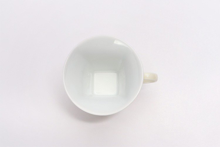 ☆田清窯　黄柞灰虹彩桜角コーヒー碗皿 画像サブ7