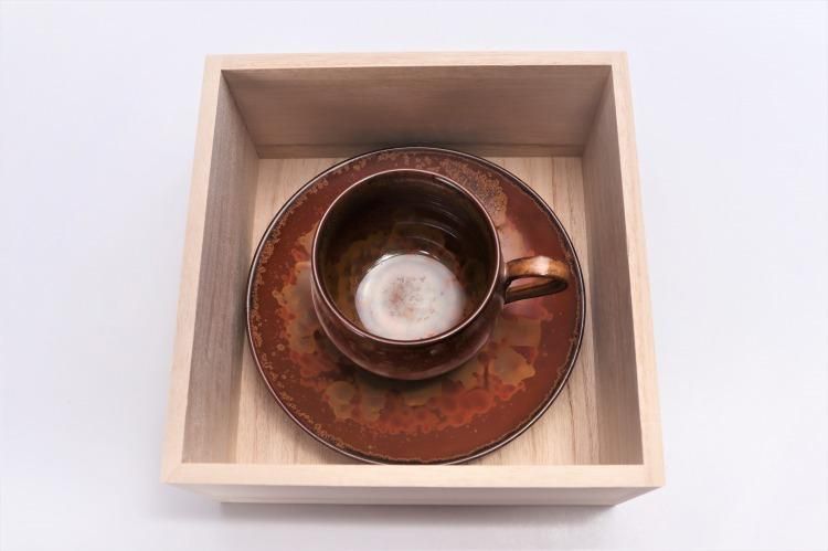 真右ェ門窯 金華紋 丸コーヒー碗(木箱付)
