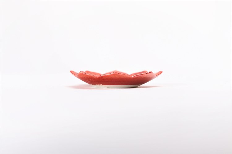 ☆貝山製陶所　雲母赤桔梗型箸置 画像サブ1