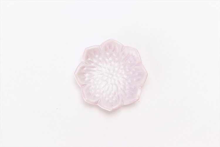 ☆貝山製陶所　ピンク彩桔梗型箸置 画像サブ2