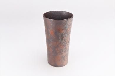 ☆金善窯　つき立カップLARGE　サビ絞り銅散