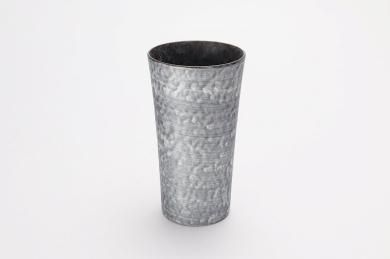 ☆金善窯　つき立カップLARGE　黒サビ絞り雲銀
