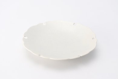 〇MARUKEIオリジナル　銀彩泡紋様雪輪皿