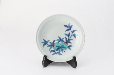 ★今右衛門窯　桃絵飾皿