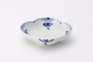 ☆皓洋窯　花結び　木瓜小鉢
