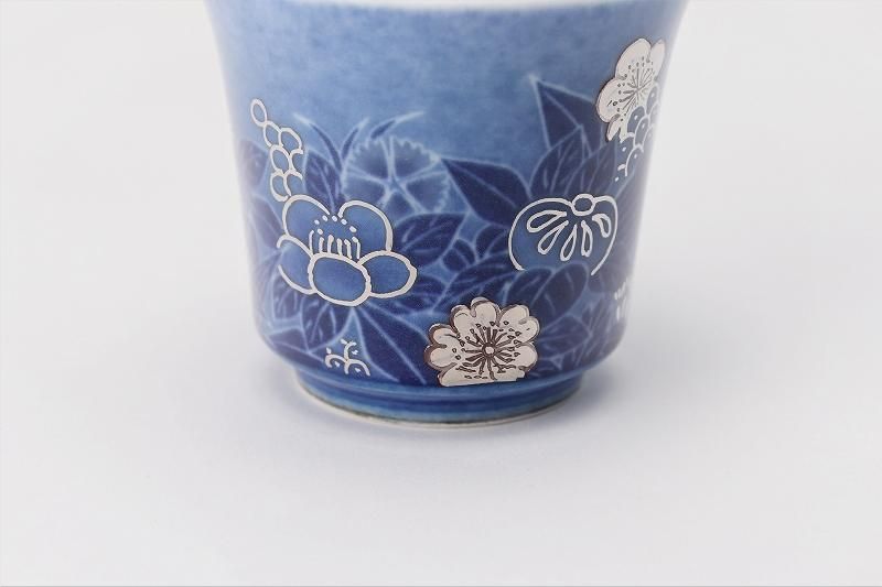 十四代　今泉今右衛門　本人作　色絵　墨はじき　瑞花文　碗　マグカップ　ビアマグ 十四代今泉今右衛門 作 色絵吹墨墨はじき桜文碗 – ギャラリー一