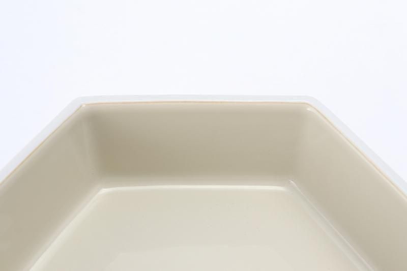 ☆徳幸窯 錦クリーム釉松葉絵六角三段重