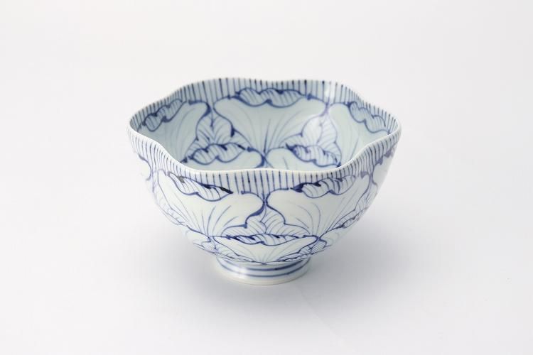 有田焼　そうた窯　花弁紋　小丼(染付)赤と青 有田焼 そうた窯 花弁紋 小丼(染付)赤と青 有田焼 そうた