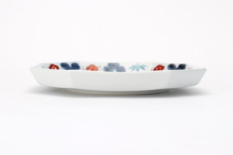 ☆【20%OFF】アウトレット 徳七窯 染錦吉祥松竹梅 市松皿 ☆【20%OFF】アウトレット 徳七窯 染錦吉祥松竹梅 市松皿