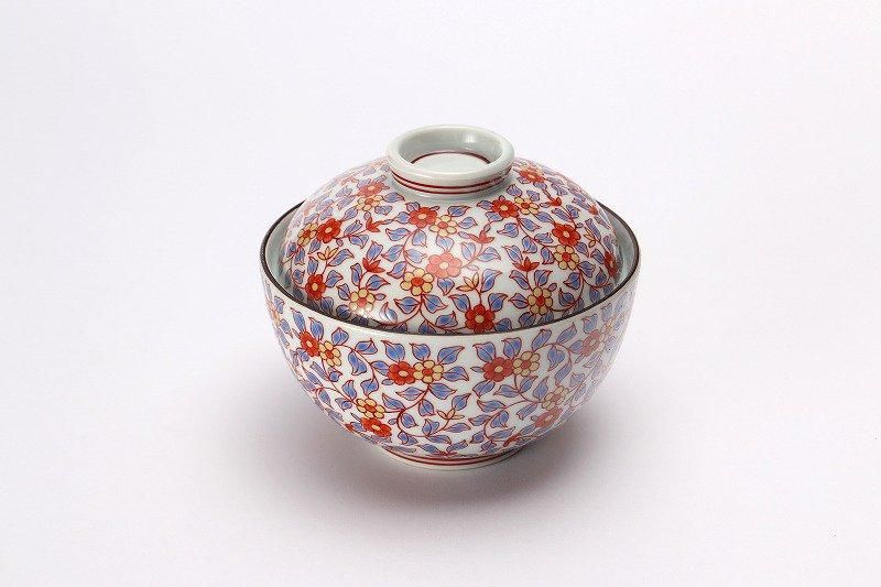 ☆【20％OFF】アウトレット 徳幸窯 赤絵小花尽くし小蓋物