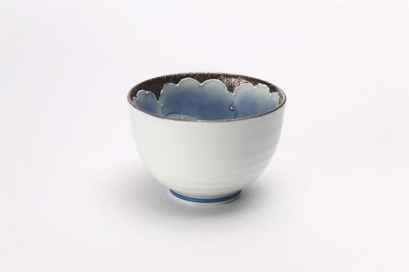 【メール便送料無料対応可】 ☆【20％OFF】アウトレット 有田焼 - 仙茶 プラチナ牡丹 文山窯 茶碗・めし碗