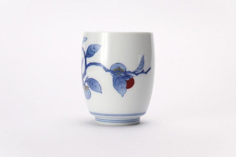 柿右衛門　錦　柿文ぐい呑 ぐい呑 大 染錦柿文 | 酒器・ぐい呑 | 柿右衛門窯公式オンライン