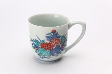 ★今右衛門窯　芙蓉菊絵碗(マグ・丸小)