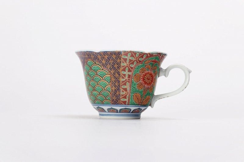 ☆【30%OFF】アウトレット 幸楽窯 錦間取地紋 コーヒーC/S ☆【30%OFF】アウトレット 幸楽窯 錦間取地紋 コーヒーC/S