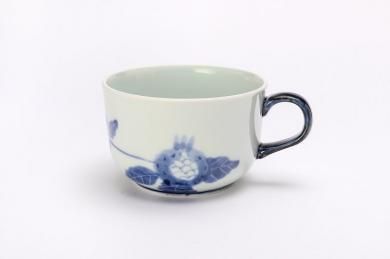 ☆江口製陶所　花もよう(柘榴)　スープカップ
