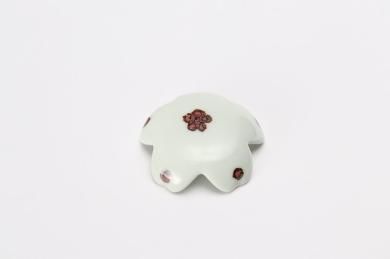 ★【20％OFF】アウトレット　染付赤小花紋　型排水口カバー