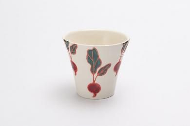☆菊祥陶器　フレッシュアート新反仙茶　ラディッシュ