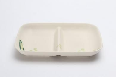 ☆菊祥陶器　フレッシュアート角仕切皿　まめ