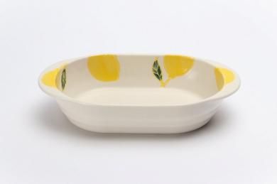 ☆菊祥陶器　フレッシュアートハンディオーバル　レモン