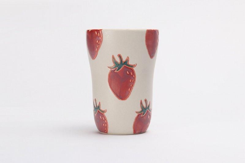 菊祥陶器 フレッシュアートハイカップ いちご