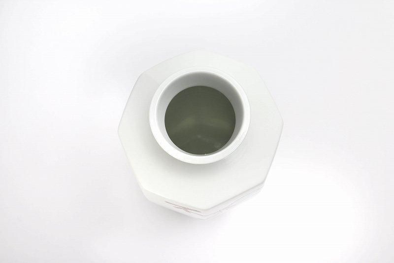 花瓶 柿伝 白磁面取 花器B / 五十嵐元次 | NITAY