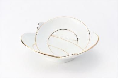 ★【20％OFF】アウトレット　田清窯　太白金線結び小丼