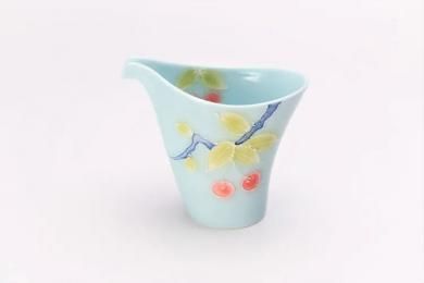 ★【20％OFF】アウトレット　文山窯　青磁果実　片手酒器