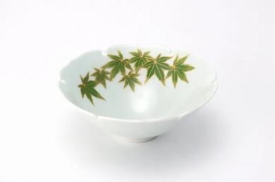 ★【50％OFF】アウトレット　MARUKEIオリジナル　錦青もみじ雪輪型深小鉢