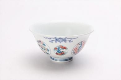 ★【20％OFF】アウトレット　瀬兵窯　鍋島丸紋　反飯碗(小)