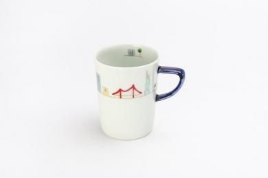 ★【20％OFF】アウトレット　一峰窯　アメリカ　ドラムマグ(青)