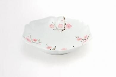 ★【20％OFF】アウトレット　徳七窯　一珍紅梅木甲和皿
